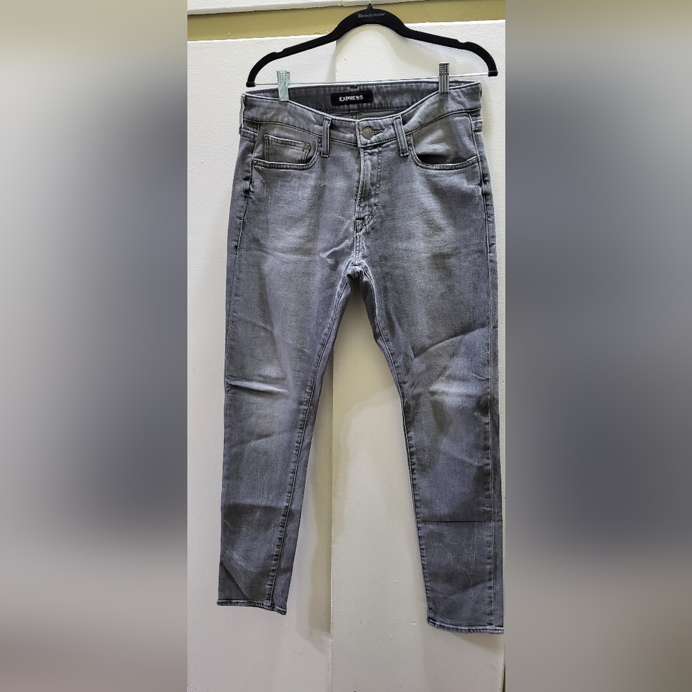 Men Gray Slim Pants